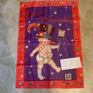 Mary Engelbreit Happy New Year house flag